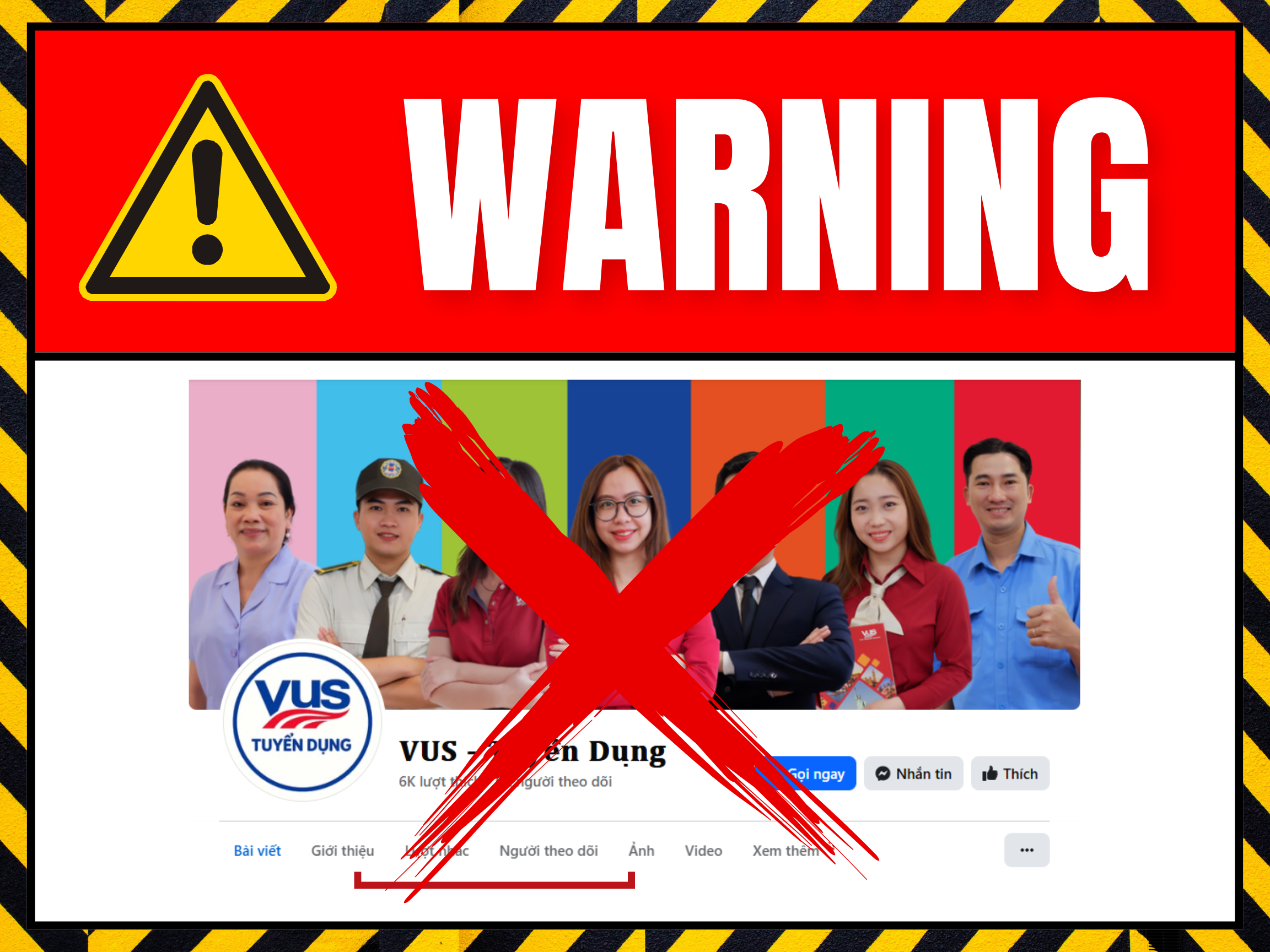 CẢNH BÁO FANPAGE TUYỂN DỤNG VUS GIẢ MẠO